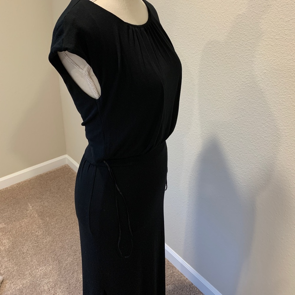 Open-back Cap Sleeve Slit Maxi Dress
